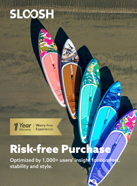 SLOOSH 10'6" Aufblasbares SUP Board – rutschfestes Deck, ultraleichte Tasche, Pumpe & Zubehör – Für Jugendliche & Erwachsene